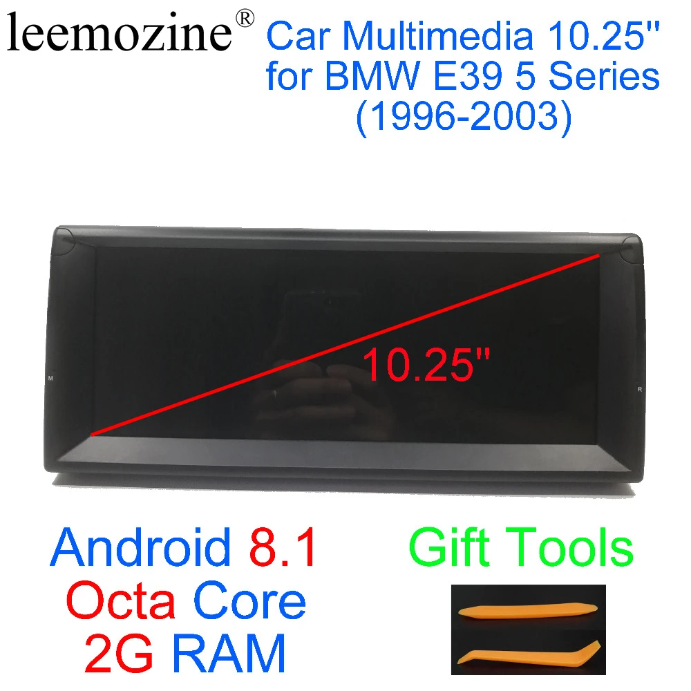 Новейший Android 8,1 Восьмиядерный 2G ram 3 2G rom gps Navi 10,25 дюймов Автомобильный DVD мультимедиа для BMW E39 5 серии 1996-2003 с радио