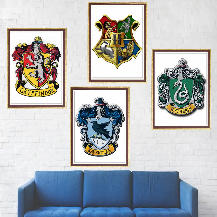 Harry Potter Wall Stickers Gryffindor Ravenclaw Hufflepuff Slytherin Poster 4 Magic College Wallpaper Harry Potter Wall Stickers Gryffindor Ravenclaw Hufflepuff Slytherin Poster 4 Magic College Wallpaper