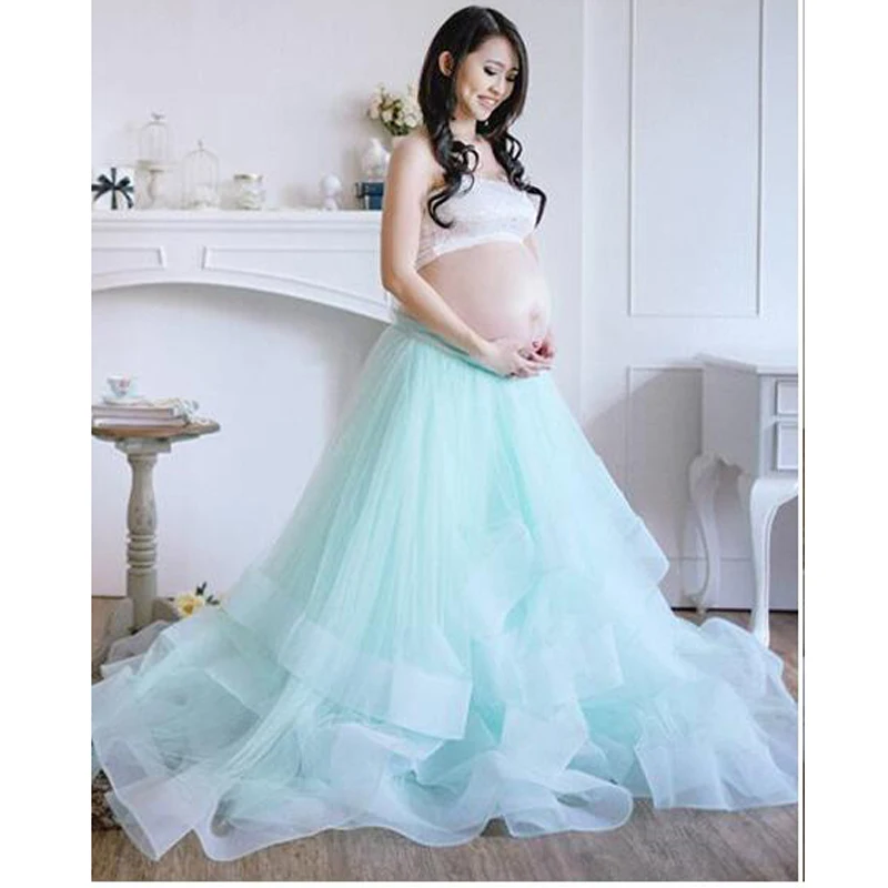 Mode 2017 Zoete Vrouwen Zwangerschap Fotografie Rokken Puffy Tutu Ruches Rok Voor Vrouwen Tutu Rok Custom Made Tiered Elastische Mode 2017 Zoete Vrouwen Zwangerschap Fotografie Rokken Puffy Tutu Ruches Rok Voor Vrouwen Tutu Rok Custom Made Tiered Elastische