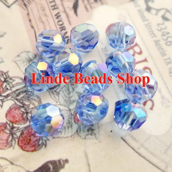 

Free shipping AAA Top Quality 6mm Light Sapphir AB colour Crystal 5000 Round faced Beads 600pcs/lot RB0600411AB