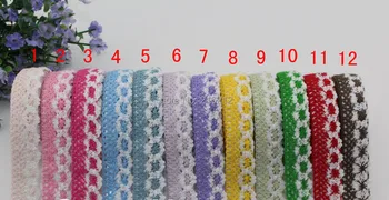 

Free shipping Double colors sunflower designs lace Fabric Tape/Cotton lace tape for DIY