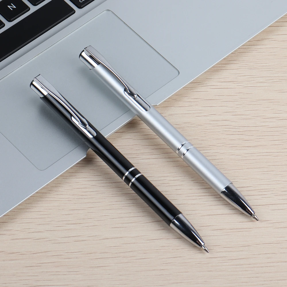 2PCS Ballpoint Pen Style Press Metal Material Ball Pens For School Office G2 Refill Black Blue Ink Writing 0.7mm Luxury Gift Pen 6