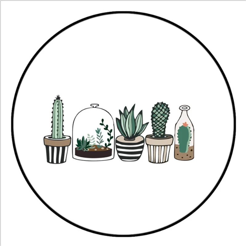 AOVOLL Cactus Flamingo Round Rug Bedroom Living Room Coffee Table Rugs And Carpets For Home Living Room Carpet Kids Room