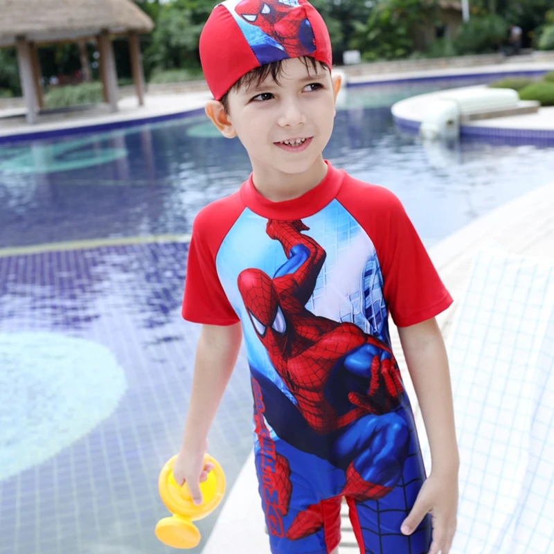 

Boys swimsuit Child 2017 kids swimwear one-piece swimsuit hot springs plus size sunscreen bathing suits pool swimming set TR012