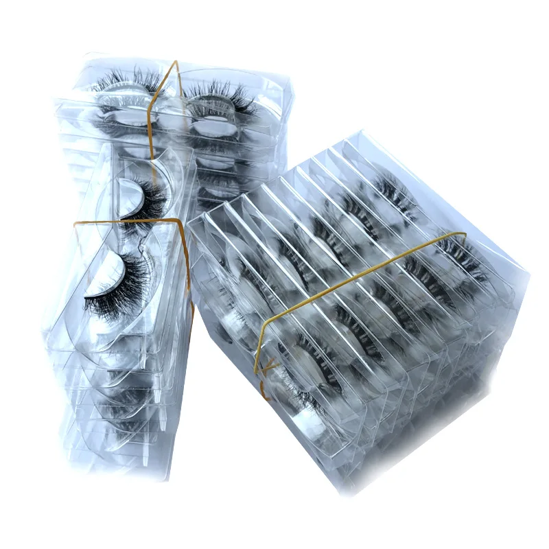 US $158.22 3D Real Mink Lashes Without Box 100 Pairs Only Tray Mix Styles Handmade Cruelty Free False Mink Eyelashes