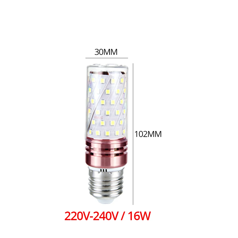 Foxanon светодиодный светильник E27 E14 AC220V 110V кукурузы лампа 2835 SMD 5 Вт 7 Вт 9 Вт 12 Вт 16 Вт Bombillas светодиодный s Lampada для Домашние светильник Инж - Испускаемый цвет: E27 16W