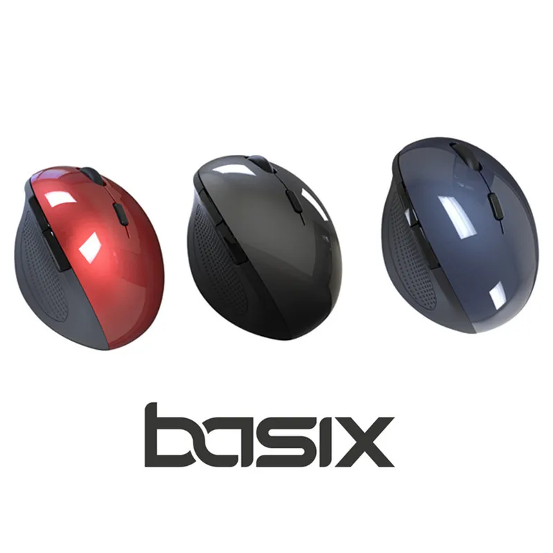 BASIX Новая беспроводная мышь 2,4 ГГц оптическая здоровая эргономичная мышь 6 кнопок с dpi переключателем Вертикальная мышь для компьютера ПК ноутбука