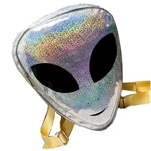 2019 Harajuku Alien Bag Funny Clear Backpack for Women Hologram Hip-Hop Mochilas Transparent Laser PVC Alien Backpacks L1053