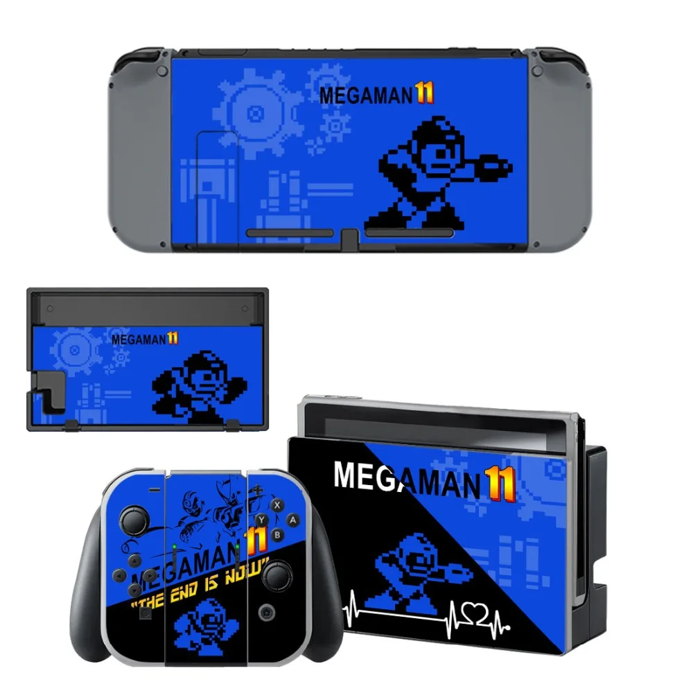 Mega Man Skin Sticker For Nintendo Switch Console Controller Stand 