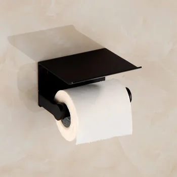

MTTUZK Matte space aluminum Semi-closed toilet paper holder Roll paper holder toilet accessories for phone