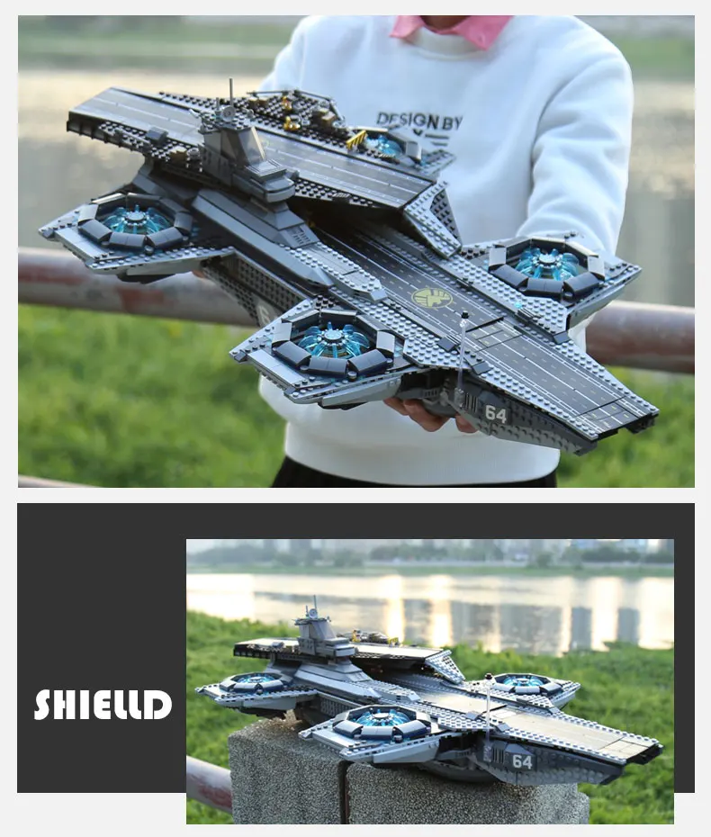 DHL 07043 Супер Герои Игрушки совместимы с 76042 щит Helicarrier модель строительные Конструкторы кирпичи новые детские игрушки brinquedos