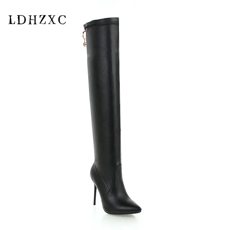 over the knee platform heel boots