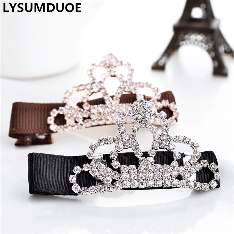 LYSUMDUOE Women Tiara Hairpin Flower Crown Fashion Hair Accessories