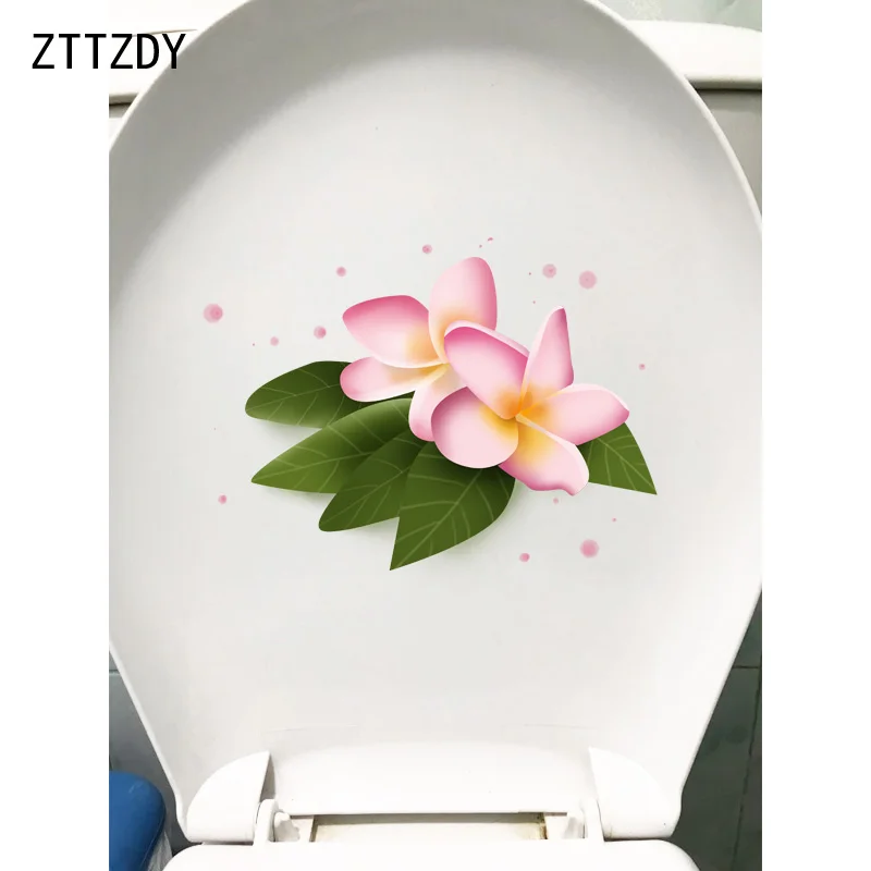 ZTTZDY 22 1*16 2 см Plumeria Цветок современное искусство Ванная комната Туалет наклейки на