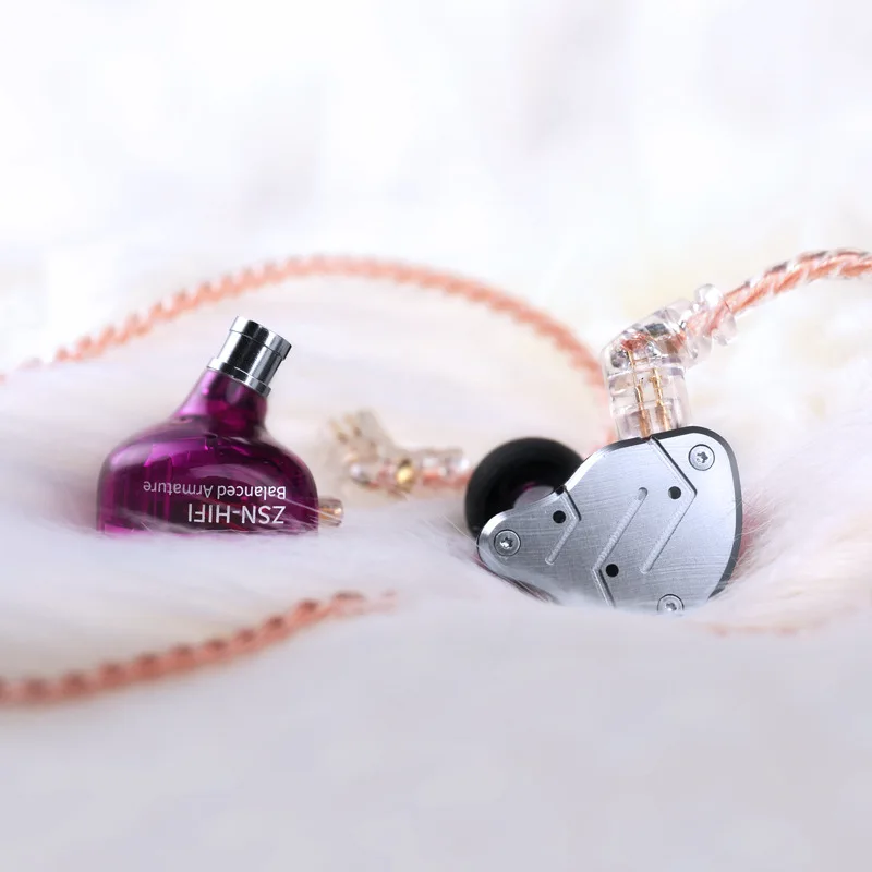 Новые гибридные Внутриканальные наушники KZ ZSN 1BA + 1DD HIFI DJ монитор спортивные для