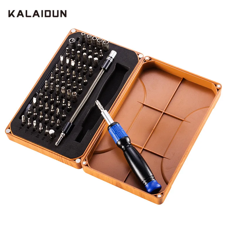 

KALAIDUN 69 in 1 Precision Screwdriver Set 66 Bit Magnetic Driver Kit for Tablet PC Macbook Mobile Phone Open Hardware Tool Kit