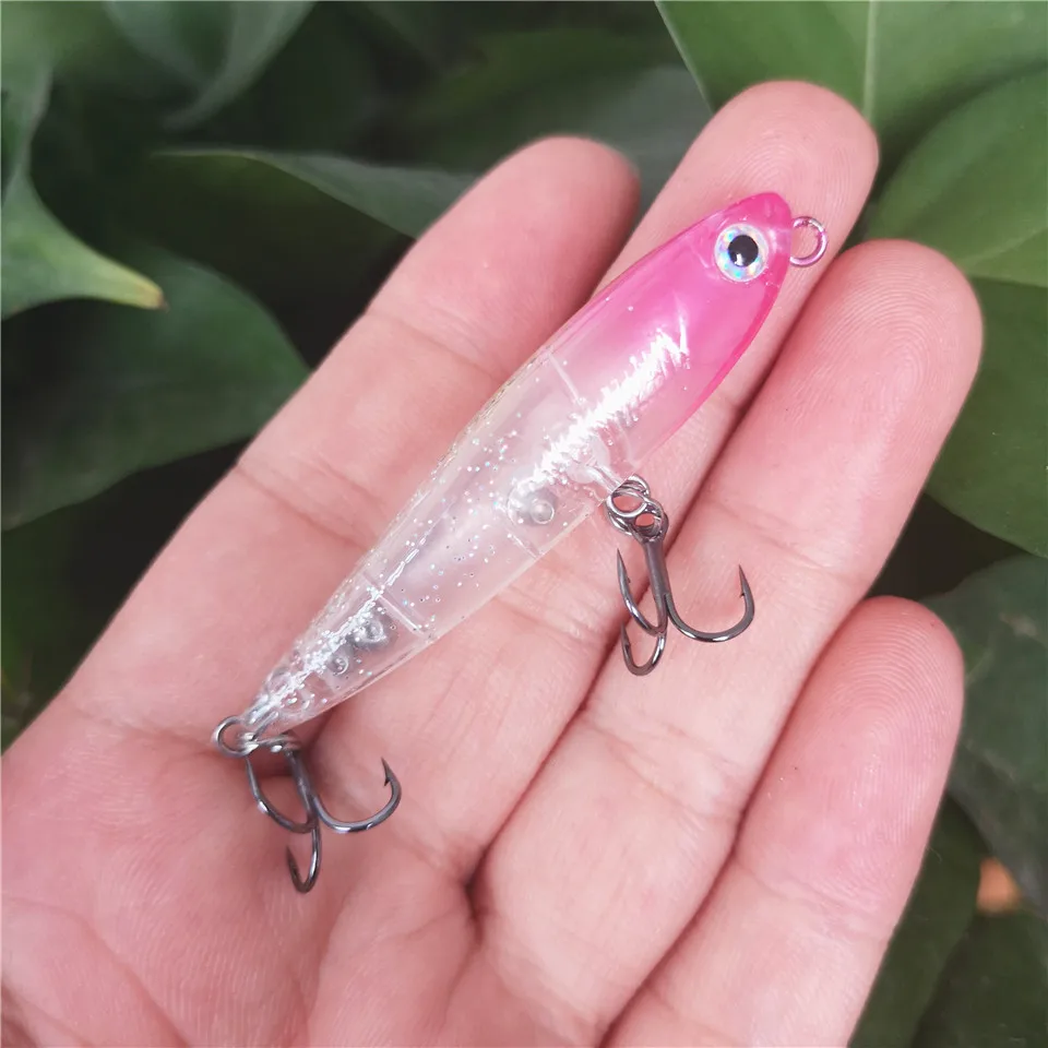 

TSURINOYA 5PCS/LOT NEW DW64 3.1g/55mm MINI Topwater pencil fishing lure 10colors 3D eyes Artificial Bait Hard Bait