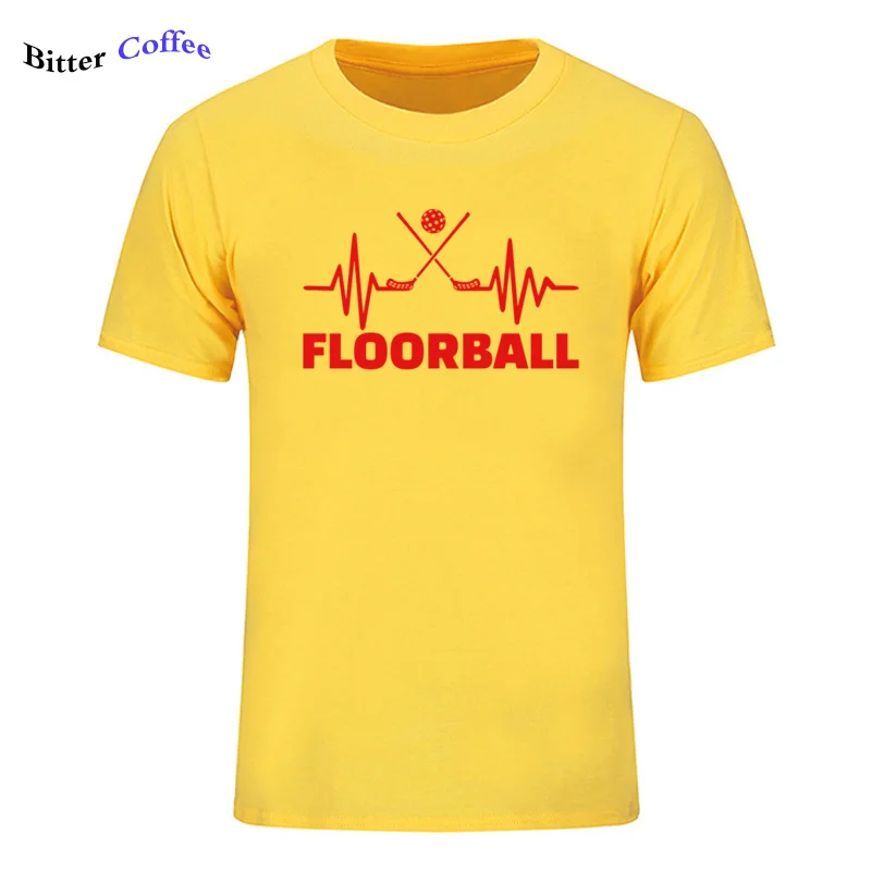 Мужская футболка Floorball Fan ECG для мужчин, Качественная мужская футболка с круглым вырезом и коротким рукавом, модная брендовая футболка