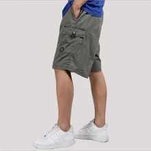 Мужские летние шорты Карго размера плюс 5Xl 6Xl, повседневные Модные мужские армейские зеленые шорты, мужские свободные хлопковые шорты с карманами, мужские шорты A3165