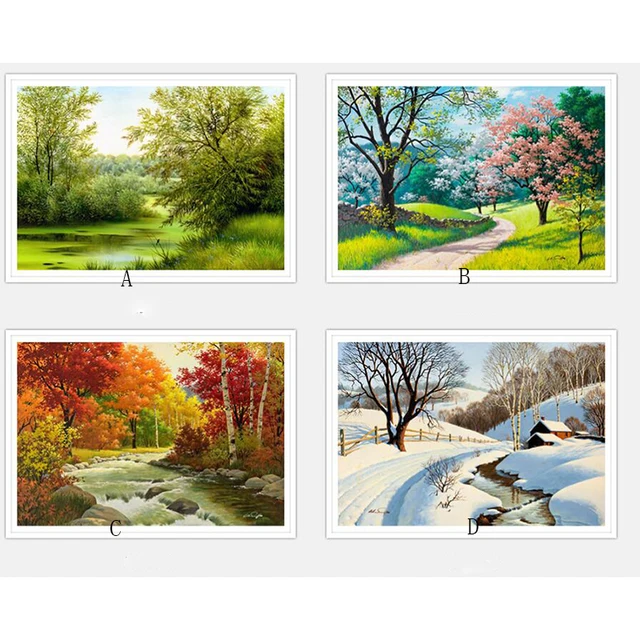 DIY 5D Diamond Painting Landscape Picture Of Rhinestones Handmade DIY 5D Diamond Painting Landscape Picture of Rhinestones Handmade Full Diamond Embroidery Cross Stitch 4 Seasons - DIY 5D Diamond Painting Landscape Picture Of Rhinestones Handmade
