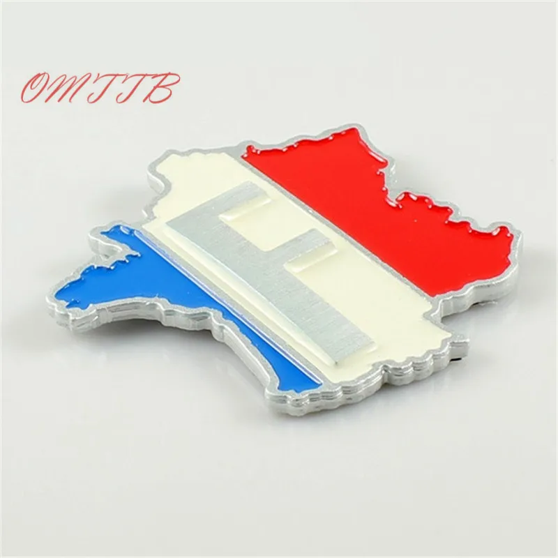 3D Metal France Flag Car Sticker for kia mazda Renault Peugeot Citroen Cruze Chevrolet Ford Focus VW Golf Benz BMW car styling