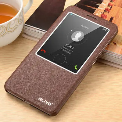 100 Official Original Huawei Mate 7 Window View Flip Leather Cover Case For Huawei Ascend Mate