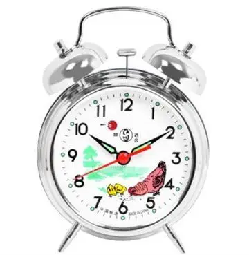 Будильник домашний декор тикают Ретро Винтаж твиновский колокол настольная лампа прикроватный будильник в стиле ретро часы декоративные Wake Up 3DNZE10 - Цвет: P