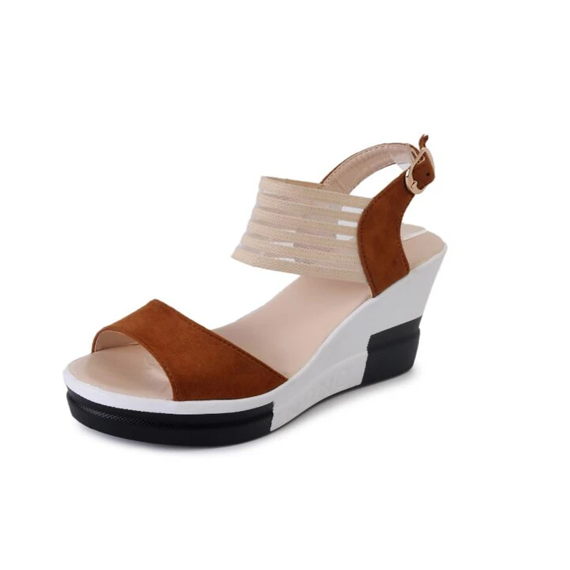 

Women Sandals 2019 Ladies Gril Casual High Heels Fashion Shoes For Woman Pumps Shoes Wedge Female Plus Size Summer Shoes G803