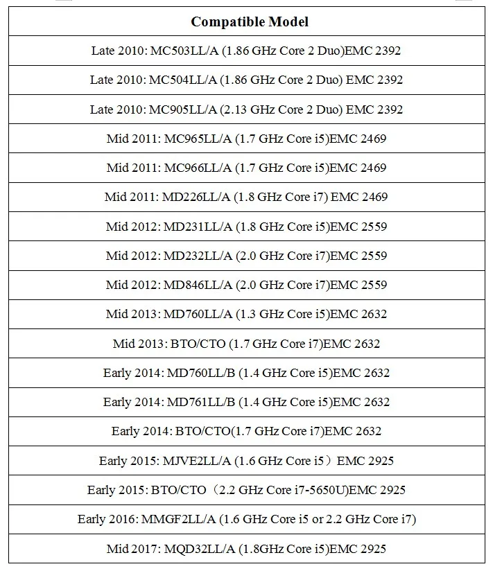 Подлинный и A1369 A1466 светодиодный ЖК-экран дисплей для Macbook Air 1" Замена стекла 2010- MC503