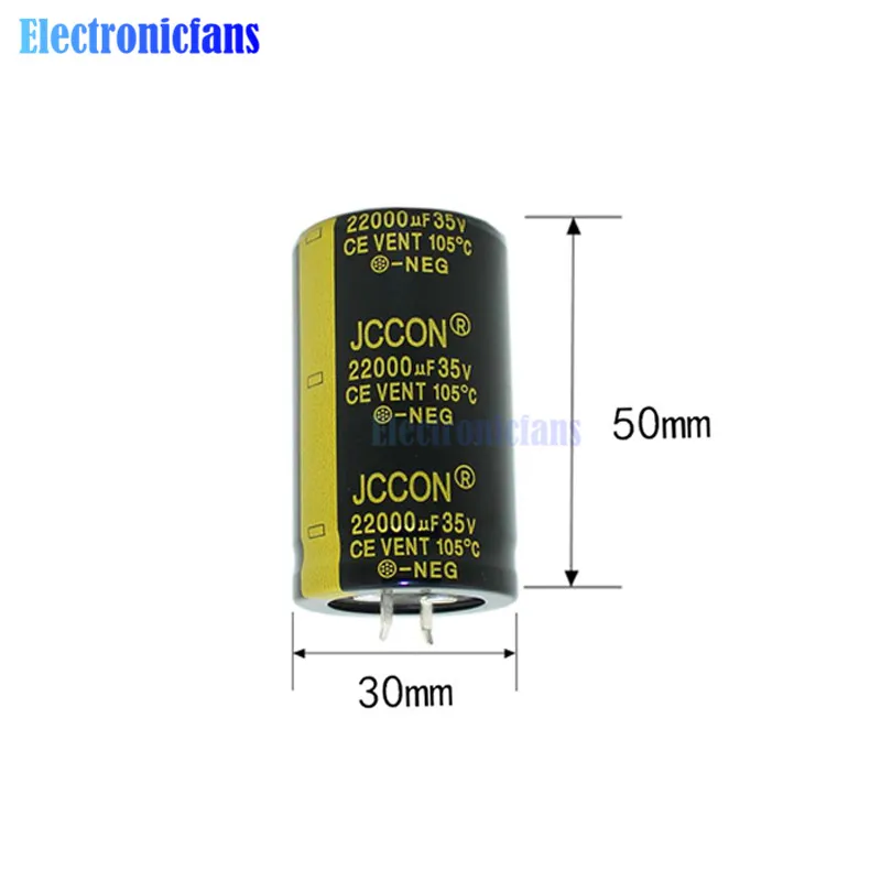 Diymore 35В 22000 мкФ 30X50 мм Алюминий электролитический конденсатор с алюминиевой крышкой, высокая частота низкая ESR 35V22000uF 30*50 мм сквозное отверстие конденсатор с алюминиевой крышкой