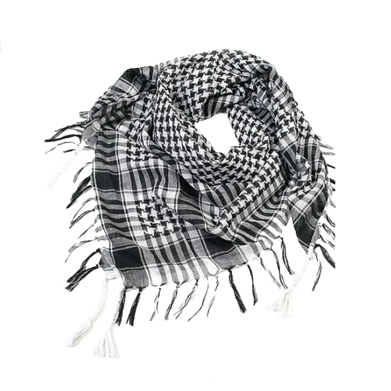 

New Design Hot Fashion Unisex 15 Colors Women Men Checkered Arab Grid Neck Keffiyeh Palestine Scarf Wrap Shawl Black White