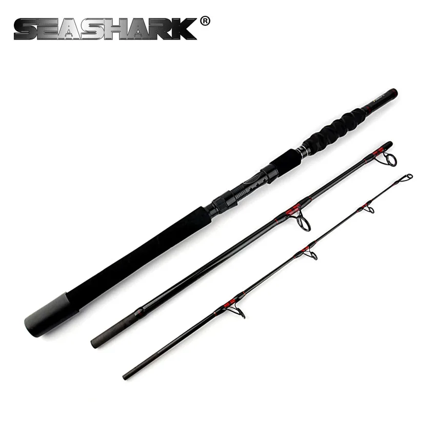 

SEASHARK 3 Section Travel Deep Sea Fishing Spin Rods 1.8m 2.1m Lure Weight 70-250g Heavy Power Boat Fishing Rod Canne A Peche