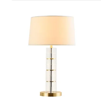 

Post-modern Luxurious K9 Crystal Fabric Led E27 Table Lamp for Living Room Bedroo Study H 55cm 80-265V 1567