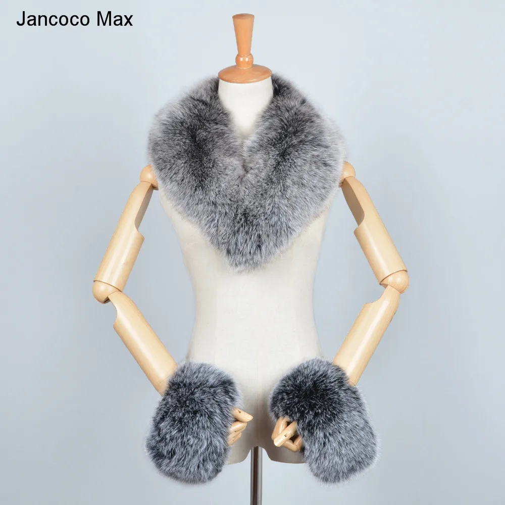2018 New Arrival Real Fox Fur / Raccoon Fur Collar Cuffs Women Winter Fashion Magnetic Scarf S7245