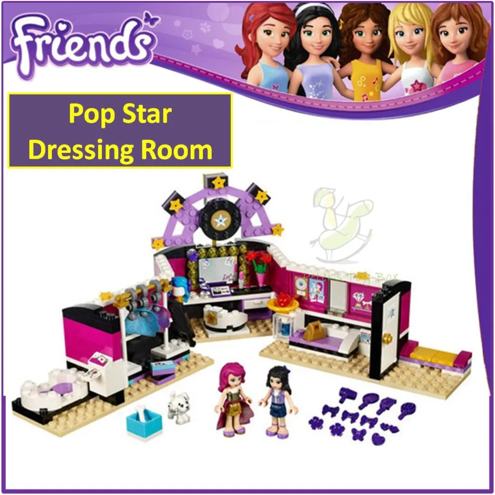 

BELA Building Block 10404 Compatible Friends Pop Star Dressing Room 41104 Model Emma Figure Educational Toys For Children