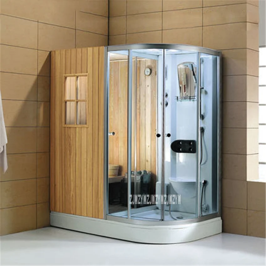 BY-7180 Household Solid Wood Steaming Room Home Bathroom Dry Wet Sauna Room High-quality Steam Sauna Shower Room 110V/220V 6KW