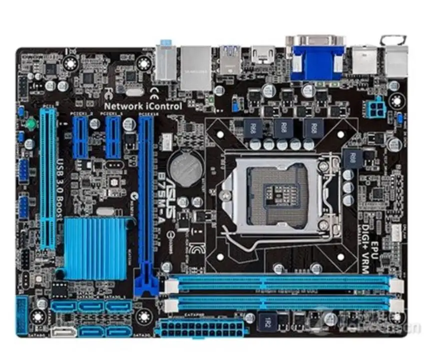 ASUS оригинальная материнская плата для B75M-A LGA1155 DDR3 для I3 I5 I7 22/32nm процессор 16 Гб USB3.0 B75 рабочего Материнская плата