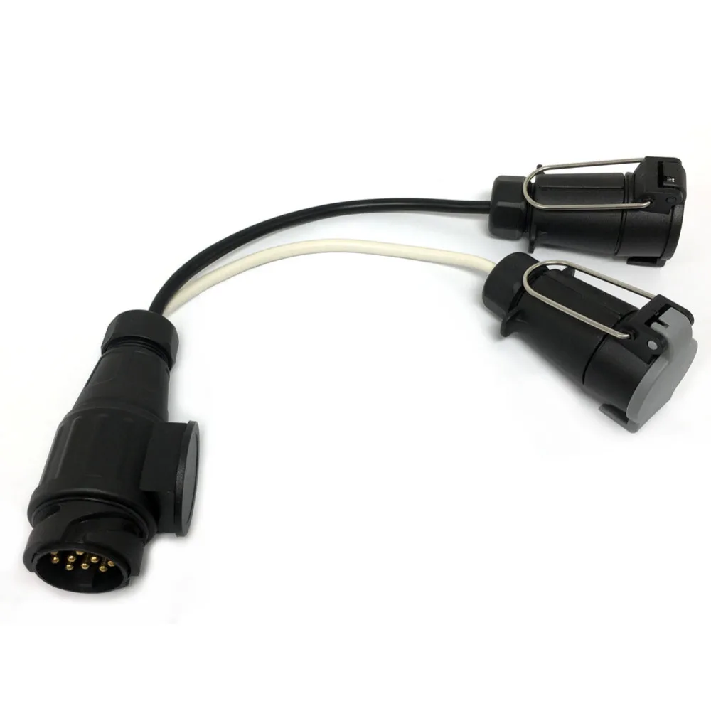 Caravan 13 Pin Socket to 7 Pin 12N 12S Adapter Lead