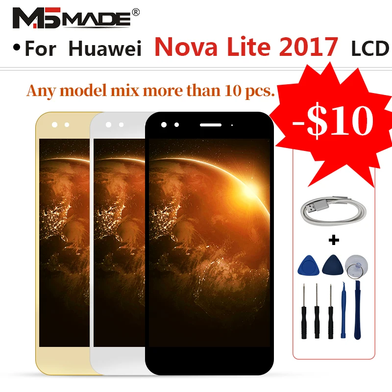 

5.0" For Huawei Nova lite 2017 Display SLA-L22 LCD Touch Screen Digitizer Display Replacement Assembly Parts With Frame