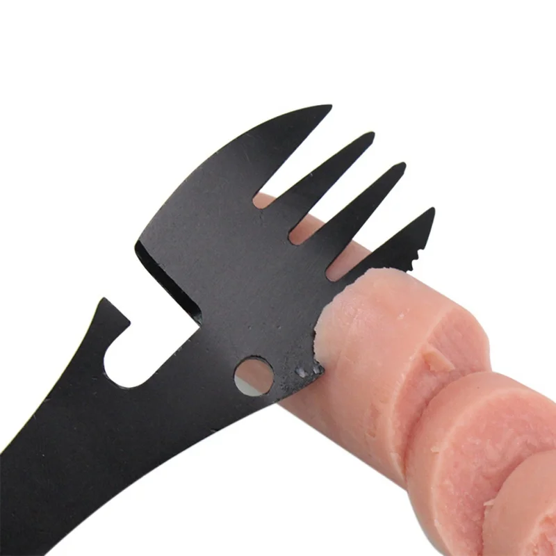 Многофункциональная вилка ложка походная посуда из нержавеющей стали нож для мяса открывалка для бутылок Посуда для кемпинга пикника барбекю