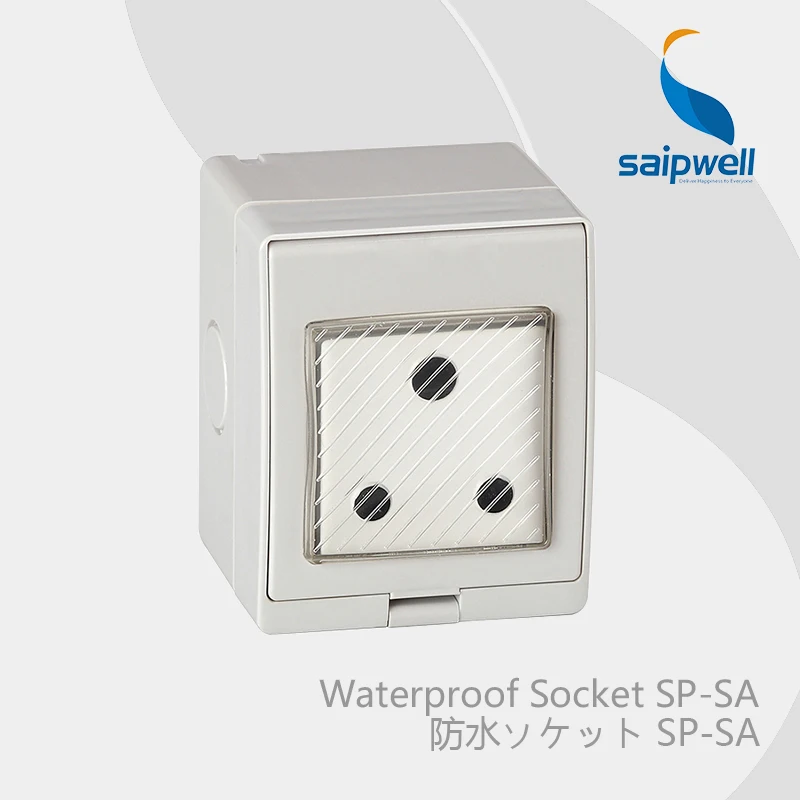 

Saipwell Electrical Plugs & Sockets waterproof switch socket Level IP55 With CE Certificate South Africa Style (SP-SA)