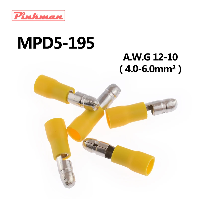 MPD5 195 MPD5.5 195 Bullet Shaped Male Insulating Joint Wire Connector