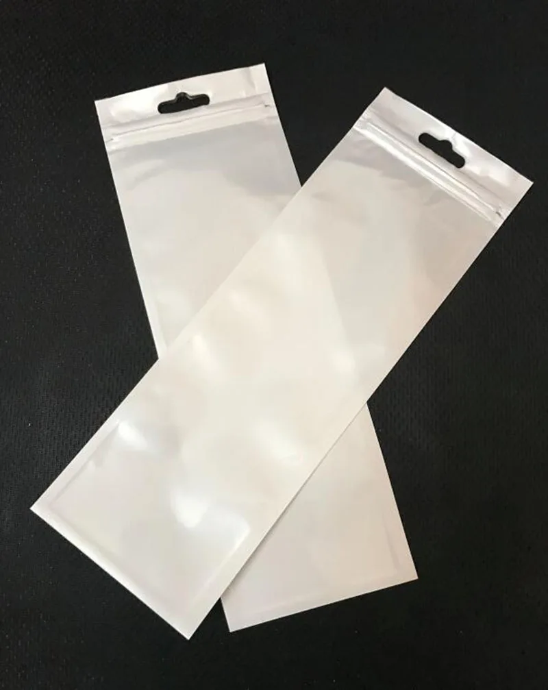 8*24 см белый/прозрачный повторно закрываемый клапан молния пластиковые пакеты для розничной упаковки Ziplock застежка; для хранения пакет W/отверстие для подвешивания