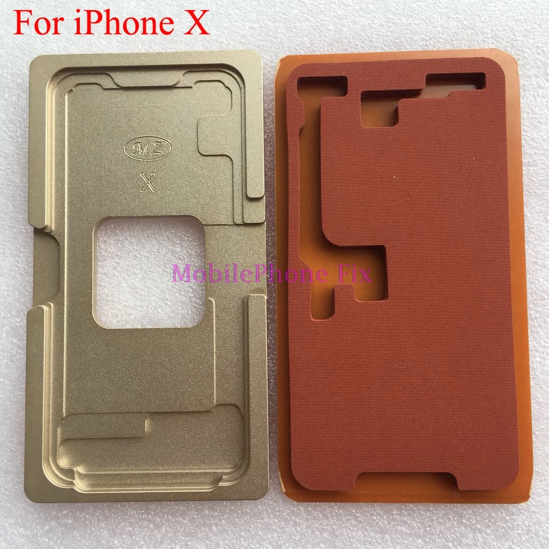 

LCD Outer Glass Laminating Mold For iPhone X iPhoneX UV Glue Positioning Alignment Laminator Metal Mould + Mat