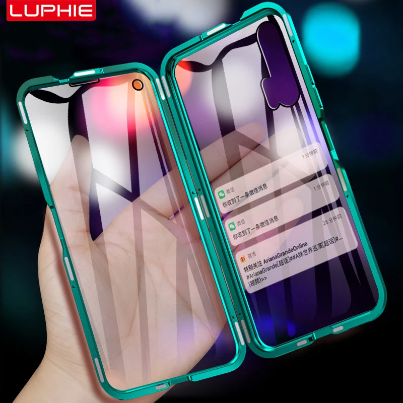 

for Huawei Honor 20 Pro Case Luxury 360 Case Full Cover Front Back Glass Magnetic Case For Huawei Honor 20 Lite Protector Case