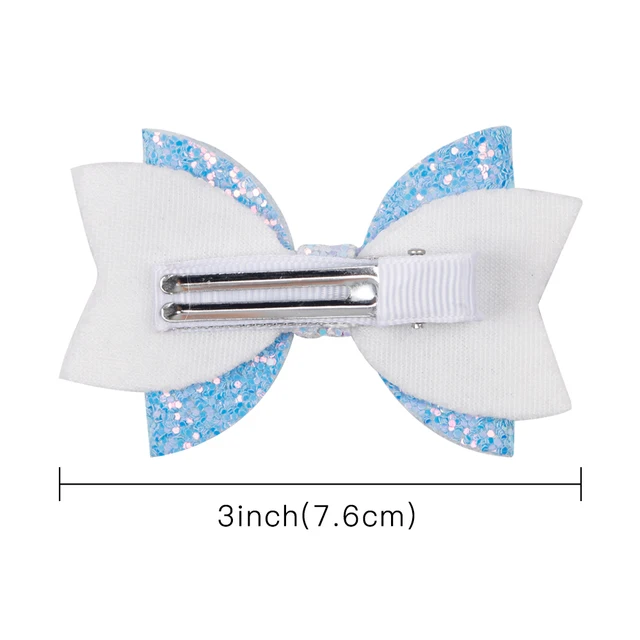 Hair Bow Set Rainbow Hair Bow Cartoon Sequin Hair Clips For Fashion School Girls  Hair Accessories