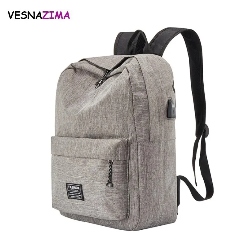 

Casual Laptop Backpack Male External USB Charging Nylon Waterproof Men Backpack Schoolbag Backpacks Bag for Teenager Boy WM740Z