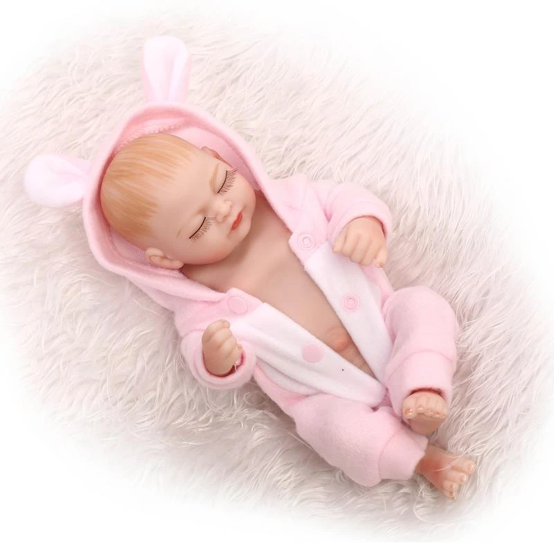 Mini NPK Bebe Reborn Doll 27 cm Simulation Sleeping Girl Full Silicone  Bonecas bathable Baby Dolls Kids Birthday Toys|Dolls| - AliExpress