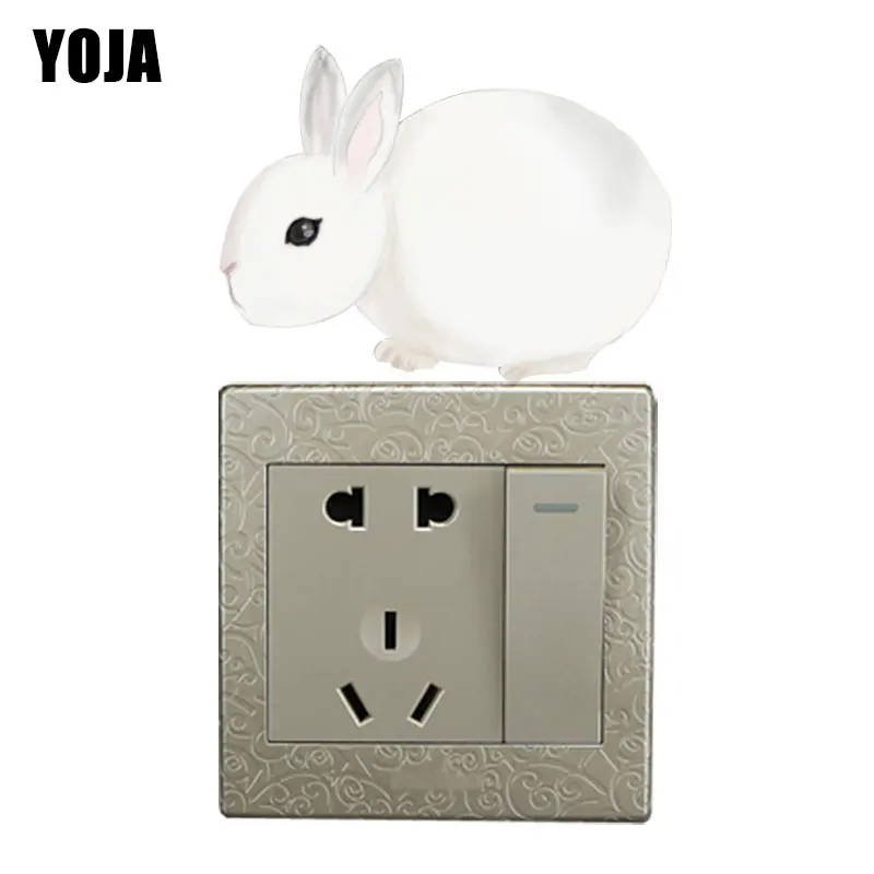 

YOJA Cartoon Cute Animal Rabbit Wall Sticker Colored Switch PVC Kids Room Badroom Decor 8SS0893