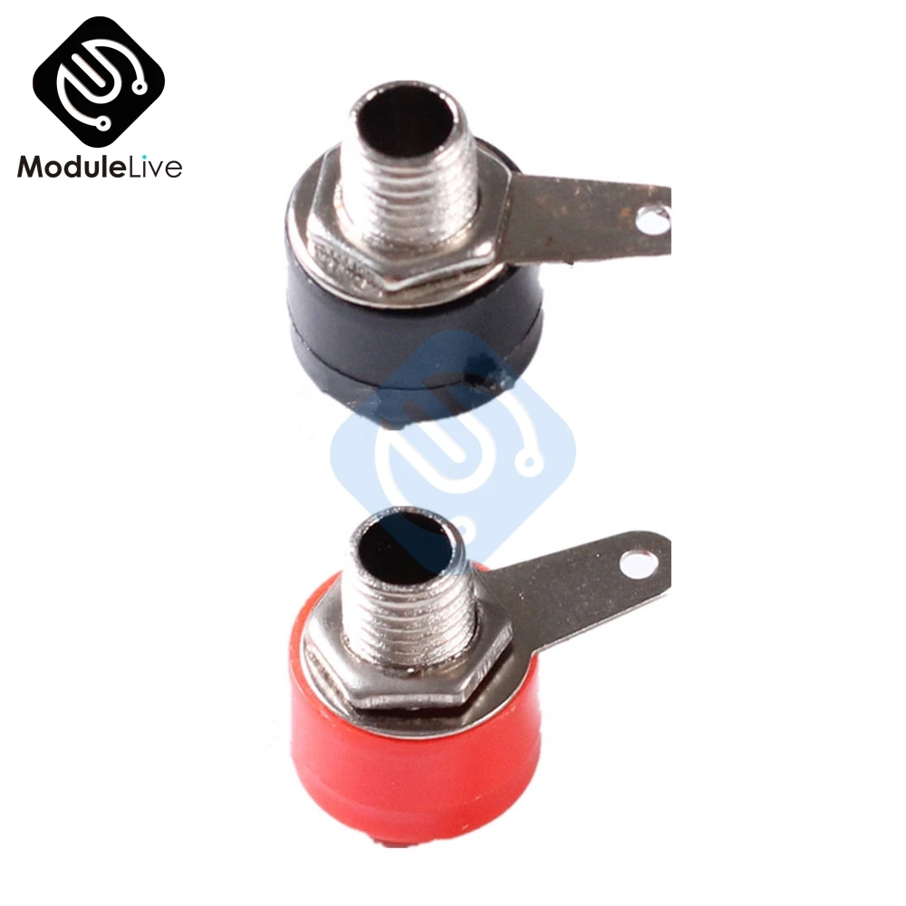 

10PCS 5Pairs JS-910B Red Black 4mm Amplifier Banana Post Jack Mount Female Terminal Blocks for Speaker Audio